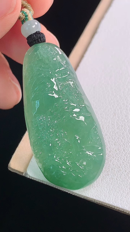 ️冰晴山水牌，无裂，尺寸:39.1-19.3-6.3mm 14