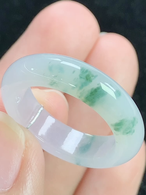 飘花戒指，无裂，内径尺寸18.3-5.9-3.7mm，17号手寸，j17jxg