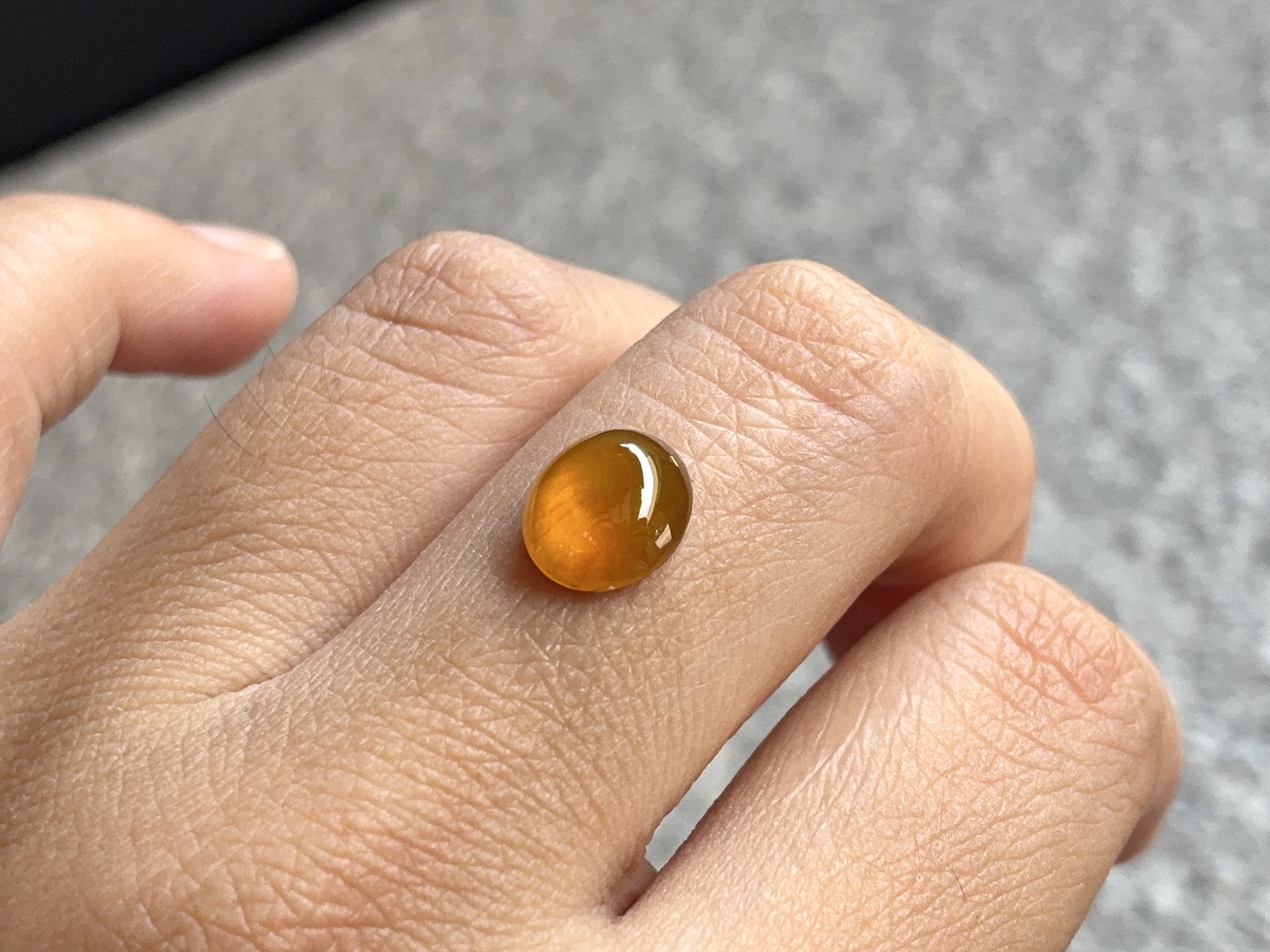 ️ 【黄翡蛋面】 尺寸：8.8×7.5×3