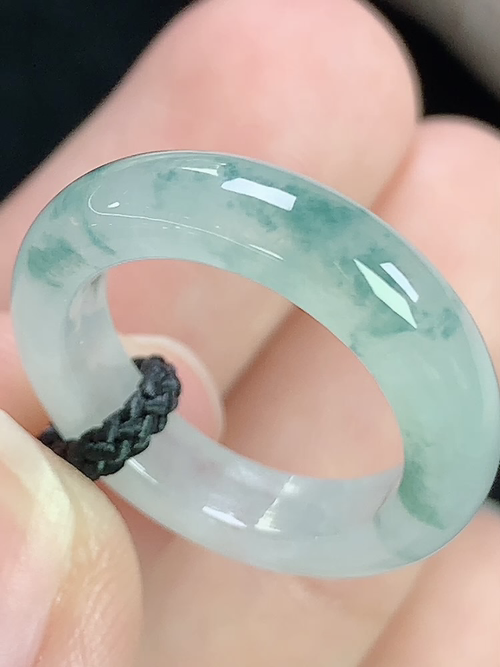 冰飘花戒指，指环，无裂，内径尺寸15-4.8-3.2mm，8号手寸，j17yja