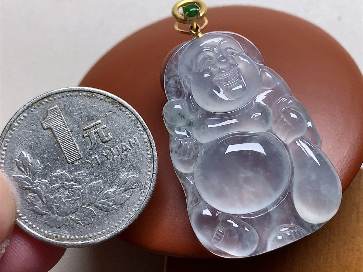 ️ 布袋佛 种水，冰透感十足，无裂尺寸41.5*23.8*5.7