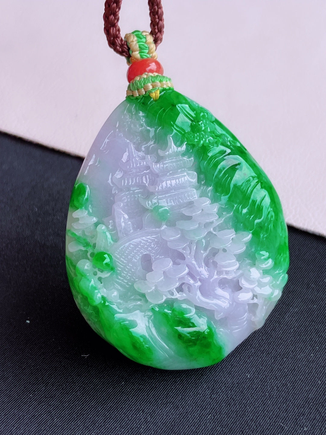 ️，双彩山水牌，意境美，尺寸45/35/8.8/自然光实拍