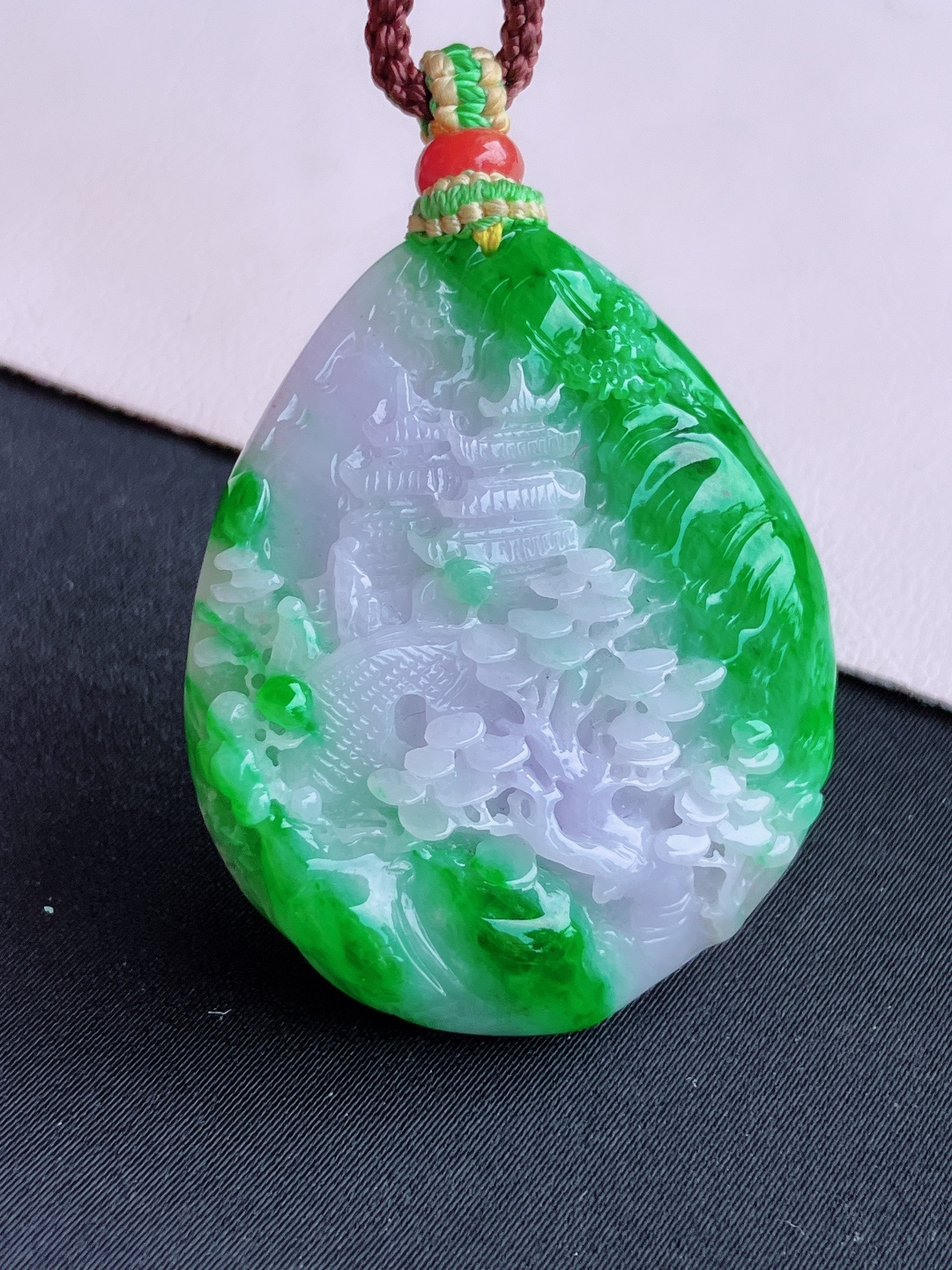 ️，双彩山水牌，意境美，尺寸45/35/8.8/自然光实拍