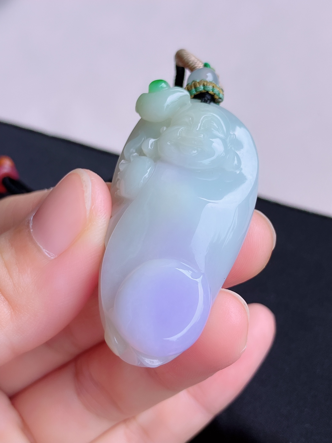 ️，双彩布袋佛，细腻精致，尺寸47.6/25/11/自然光实拍