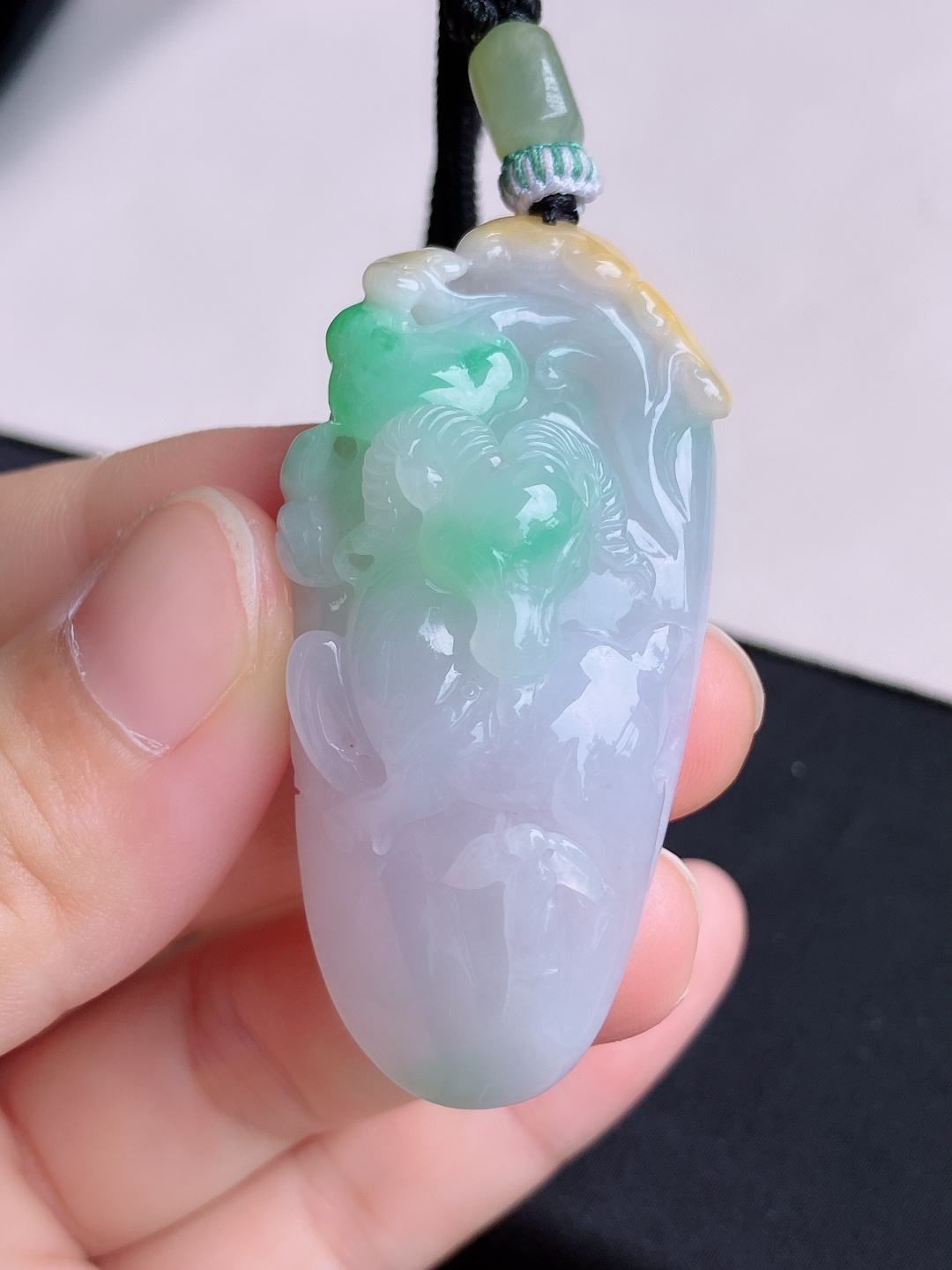 ️，三彩羊羊如意，细腻精致，尺寸52/24.8/18.6/自然光实拍