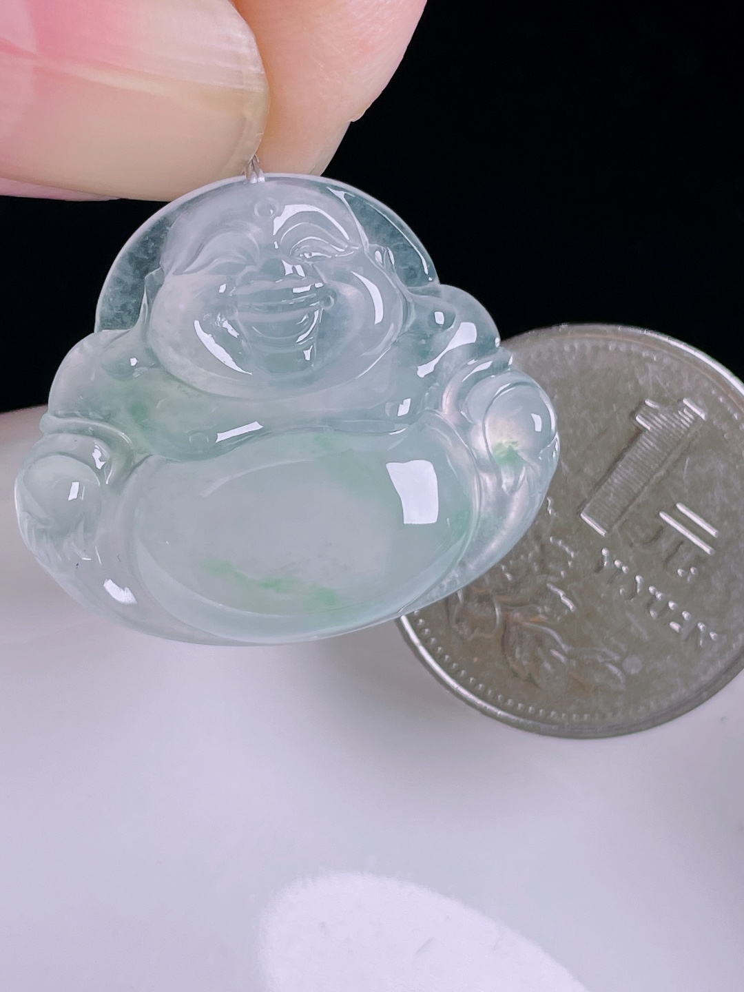 ️佛公，老种起光，细底通透，尺寸：26.2/29.6/6.6mm0918
