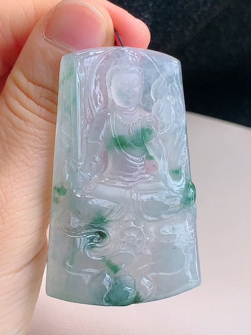 ️ 虚空藏观音，无裂，尺寸57.3-36.2-6.4mm，包A附证书