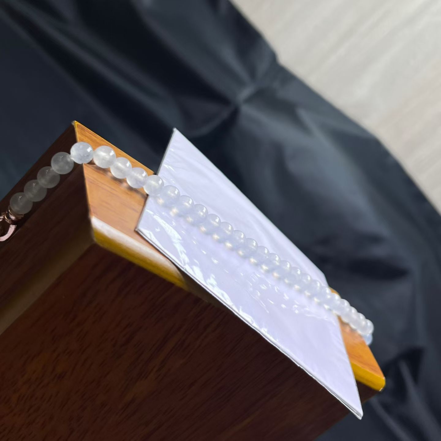 ️ 白冰手串，卡5.5mm-5.6mm，31颗