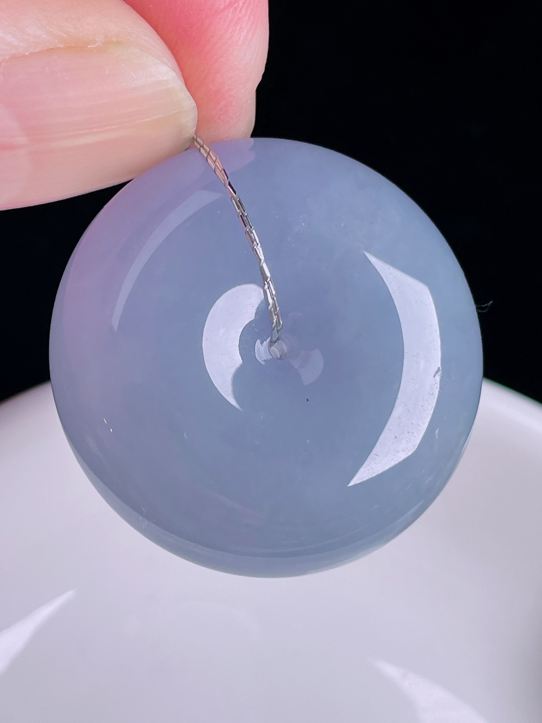 ️平安扣，老种起光，细底通透，尺寸：31/13mm0918