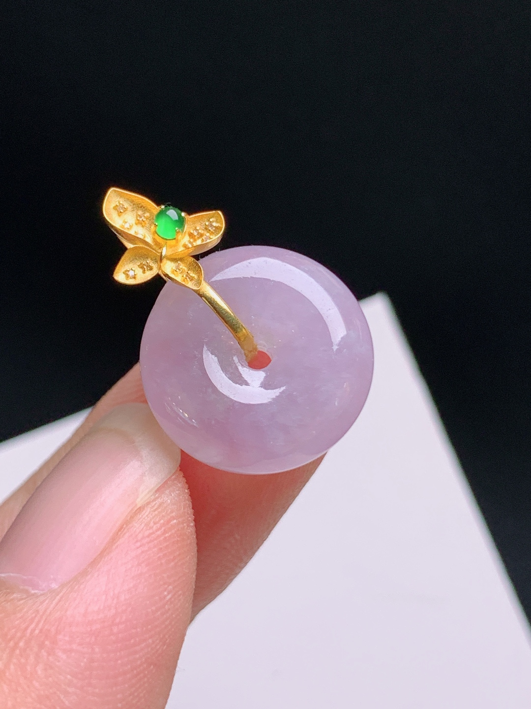 ️ 粉紫平安扣吊坠，粉紫温柔，雅致耐看 裸石14.8-5.6 整体21.5 42