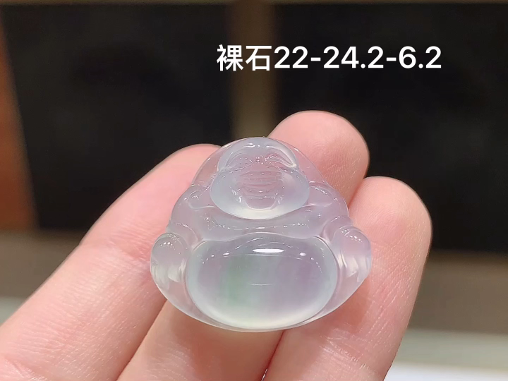 ️ 冰种飘花佛公 老坑冰透 种老水足 水润光泽 性比高 无裂 尺寸看图 22-24.2-6.2