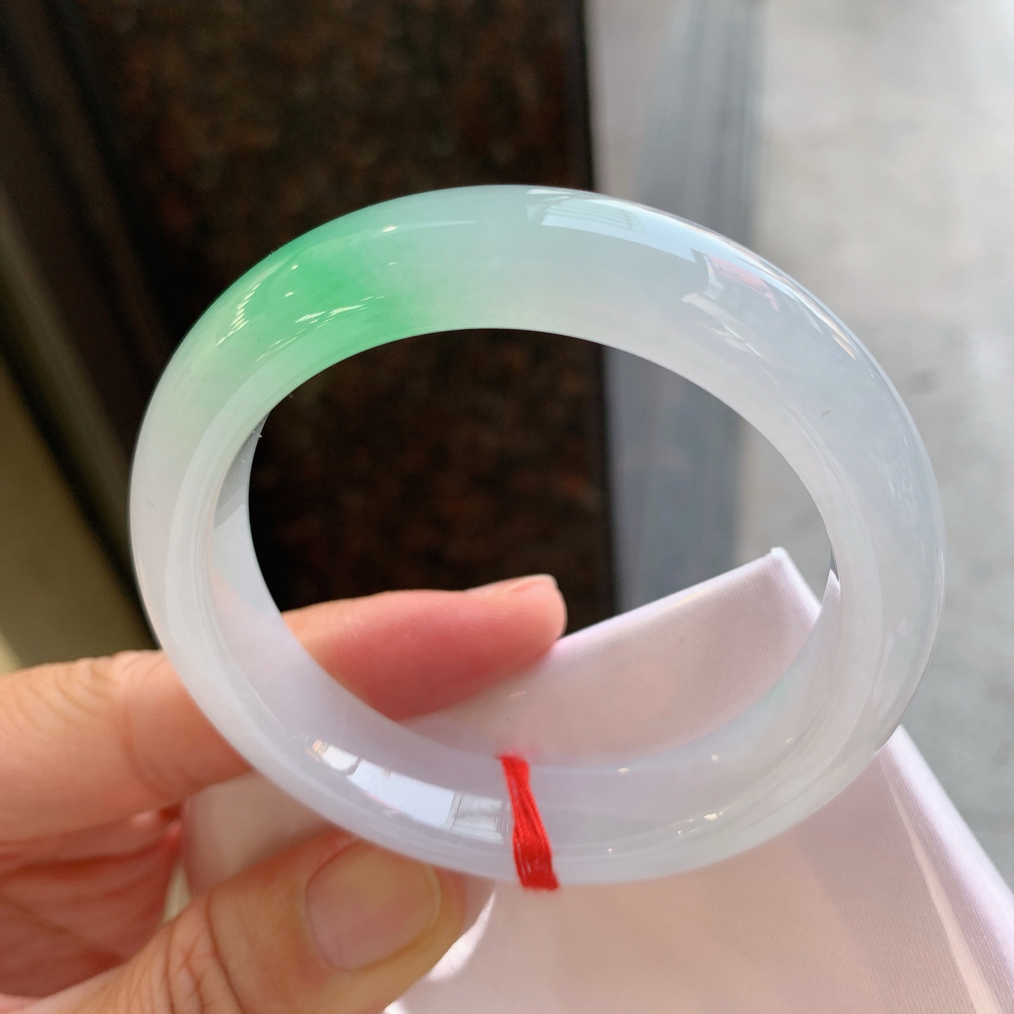 正圈冰飘绿 微纹 尺寸：56/12.3/9.2 色清爽