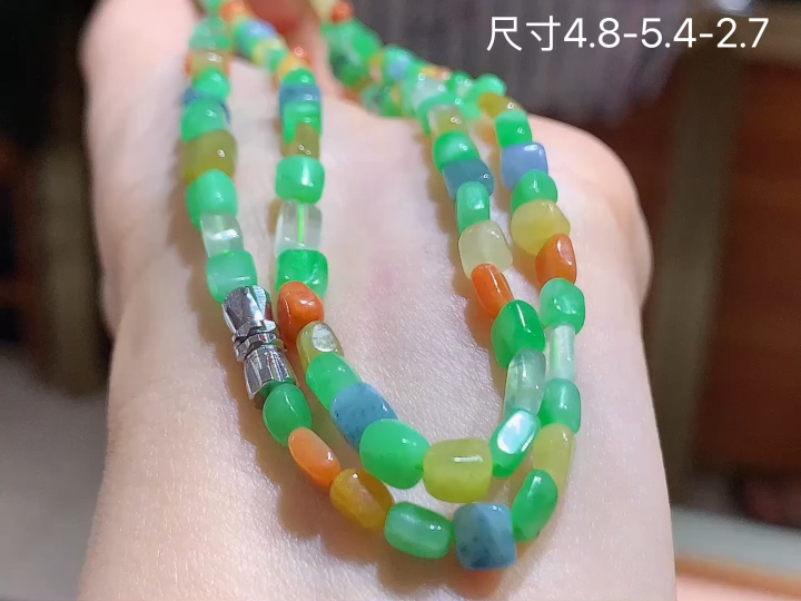 ️ 多彩项链 ，尺寸，4.8-5.4-2.7