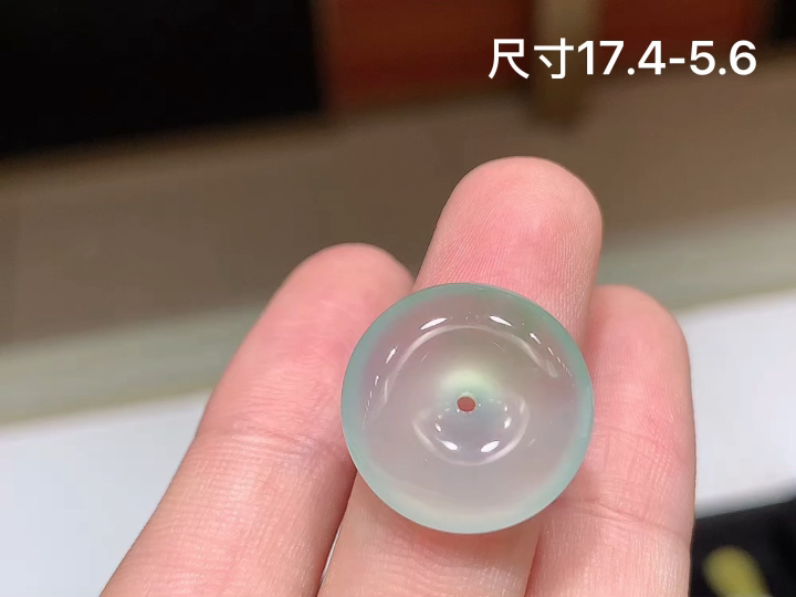 ️ 冰飘花平安扣 老坑冰透 种老水足 水润光泽 性比高 无裂 尺寸看图，17.4-5.6
