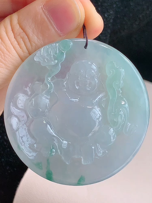 ️ 布袋佛，无裂，尺寸51.2-6.8mm，包A附证书