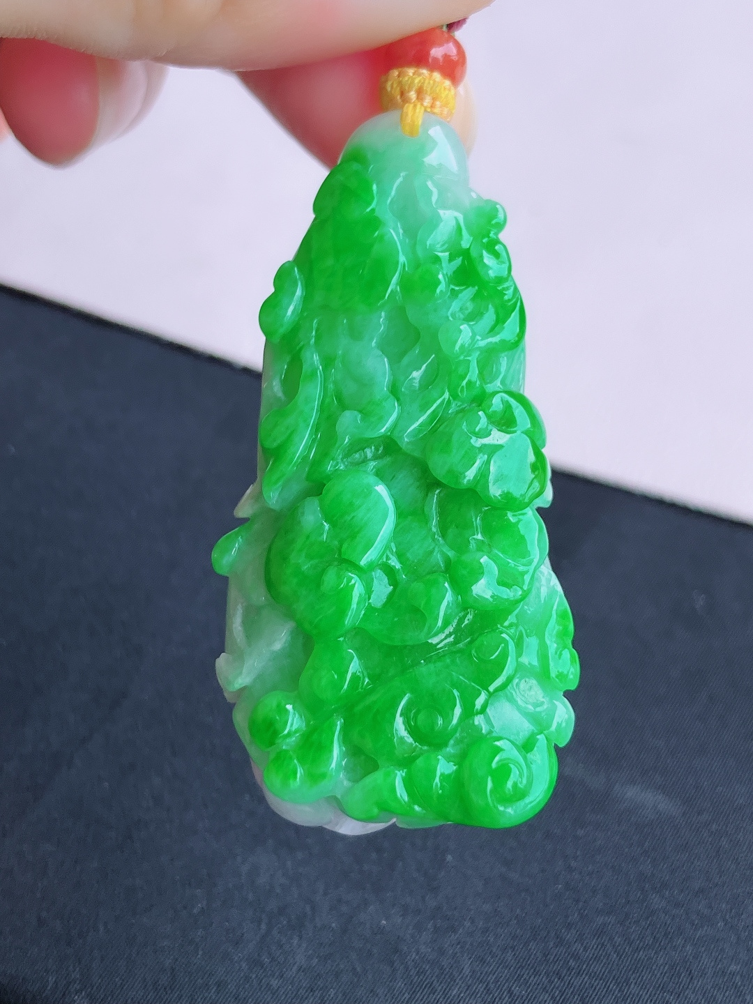 ️翠绿百财，色美清爽，尺寸54.6/24/14/自然光实拍