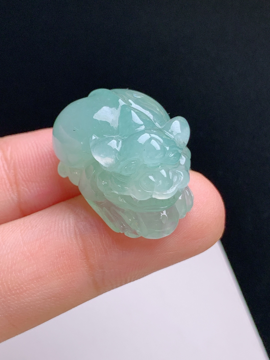 ️ 冰晴貔貅，胶感起光，雕工生动，招财纳福 裸石23.7-17.5-13.7 530917