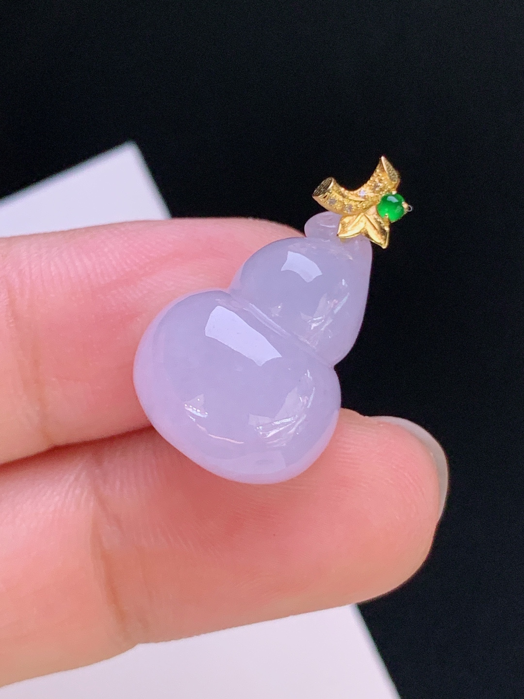 ️ 冰粉葫芦吊坠，冰润饱满，金扣精巧，福禄双全 裸石17.9-13.7 整体23.2 080916
