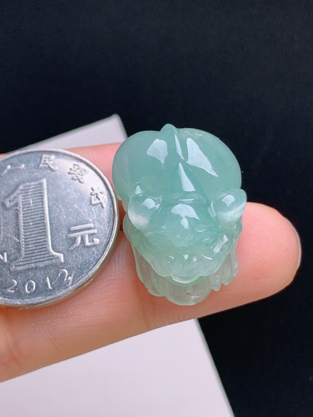 ️ 冰晴貔貅，胶感起光，雕工生动，招财纳福 裸石23.7-17.5-13.7 530917