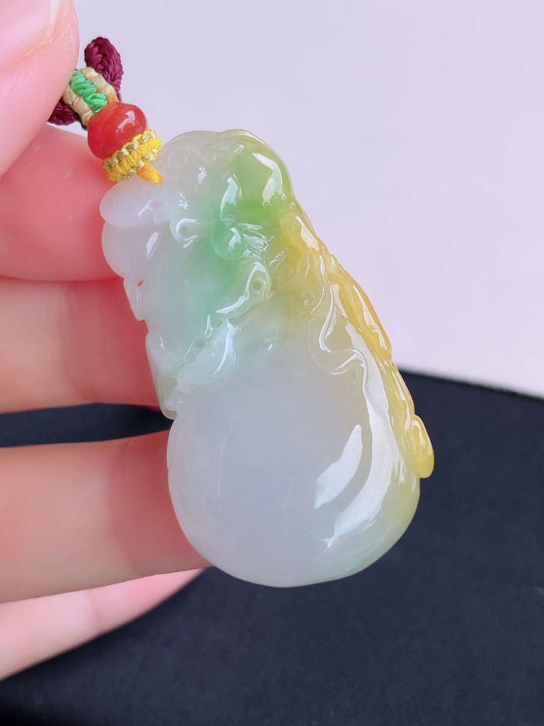 ️，三彩代代有福，特色，尺寸45.6/24.6/9.8/自然光实拍