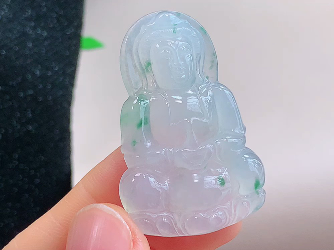 ️ 观音，无裂，尺寸40.2-26.5-6.0mm，包A附证书