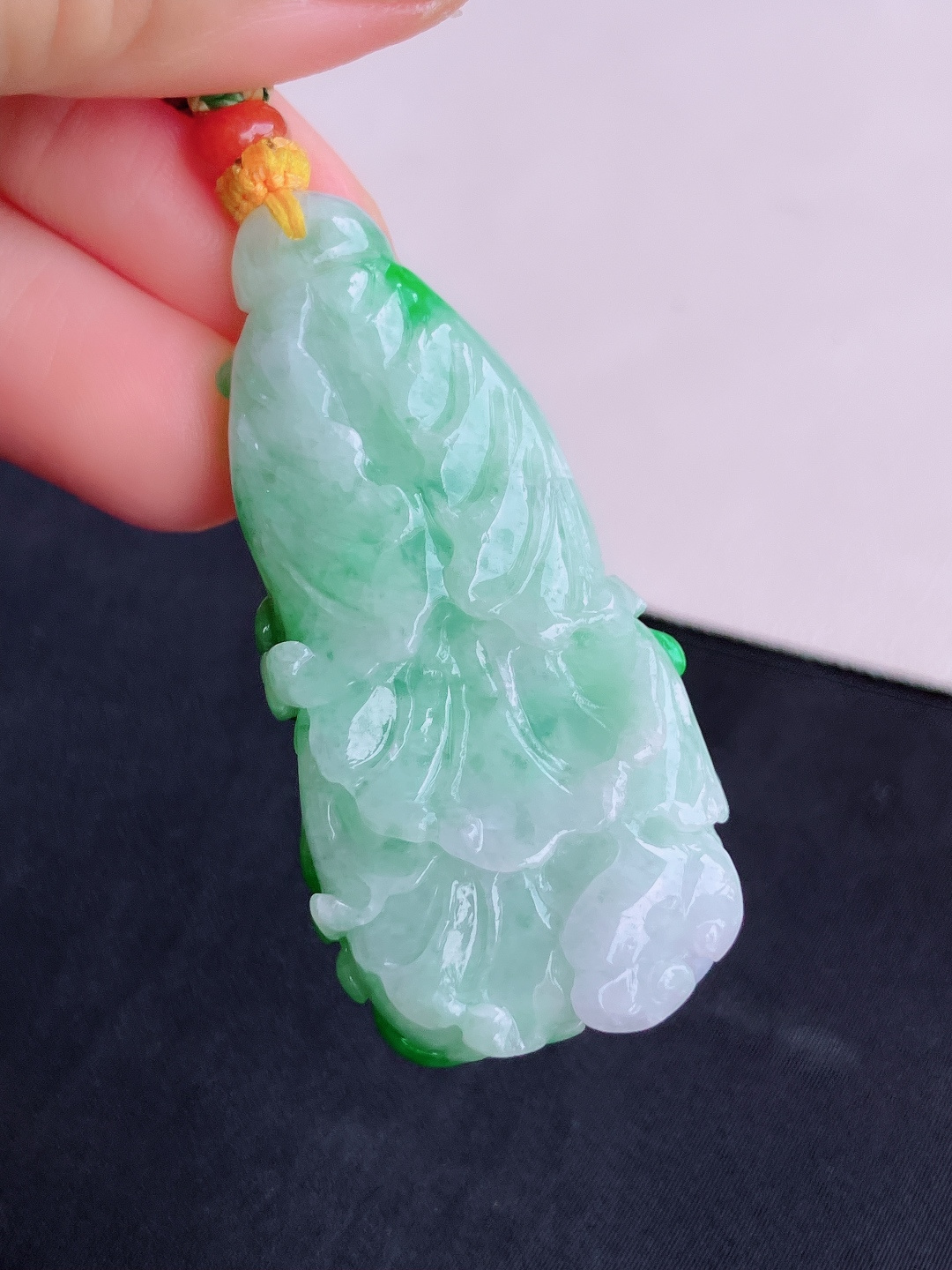 ️翠绿百财，色美清爽，尺寸54.6/24/14/自然光实拍