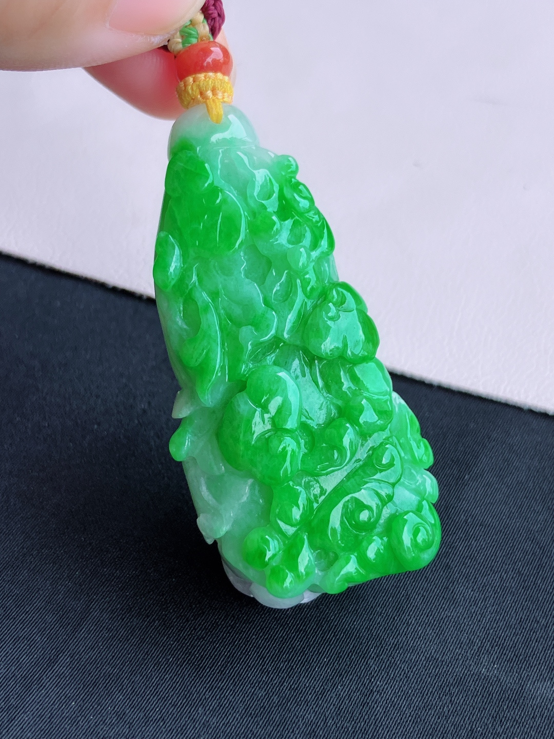 ️翠绿百财，色美清爽，尺寸54.6/24/14/自然光实拍