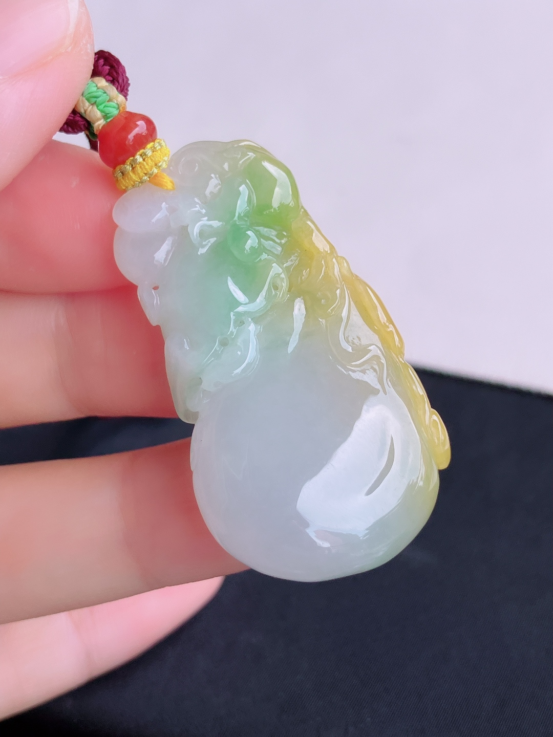 ️，三彩代代有福，特色，尺寸45.6/24.6/9.8/自然光实拍