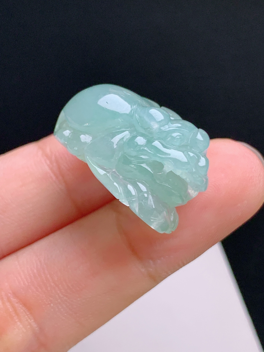 ️ 冰晴貔貅，胶感起光，雕工生动，招财纳福 裸石23.7-17.5-13.7 530917