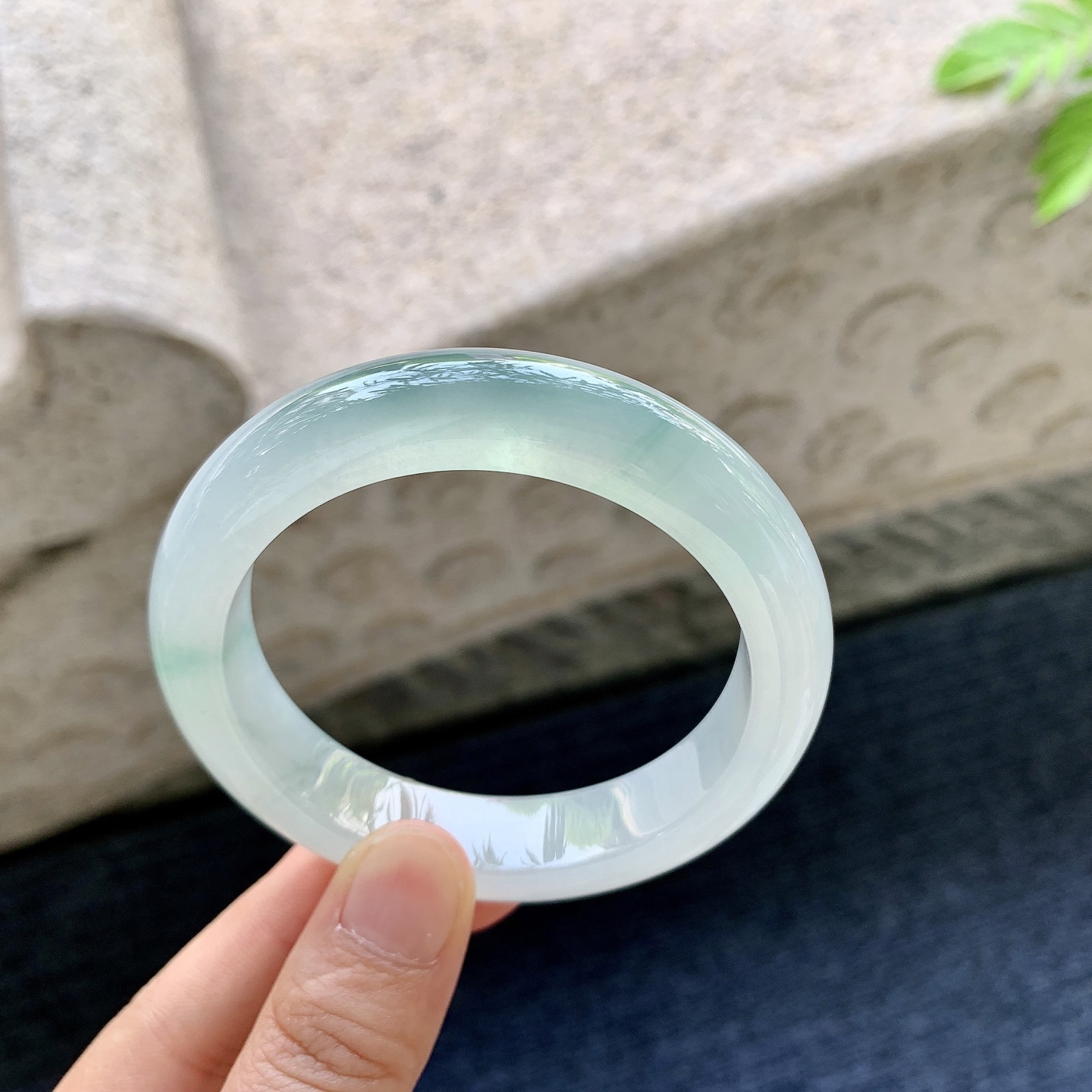 正圈53 54 圈口54.2/12.5/9 编码BA090618 冰糯晴底，水润，种老，细腻，无裂