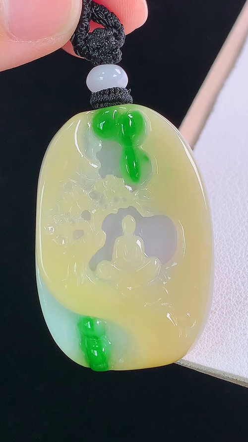 ️三彩悟道，无裂，尺寸:41.6-28.0-9.3mm 17