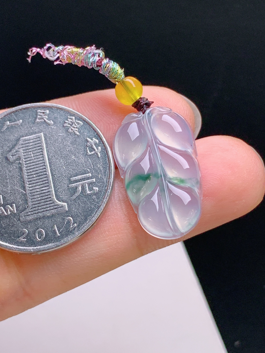 ️ 冰种飘花树叶，通透灵动，飘花雅致，大业有成 裸石21.5-13.1-3.5 49