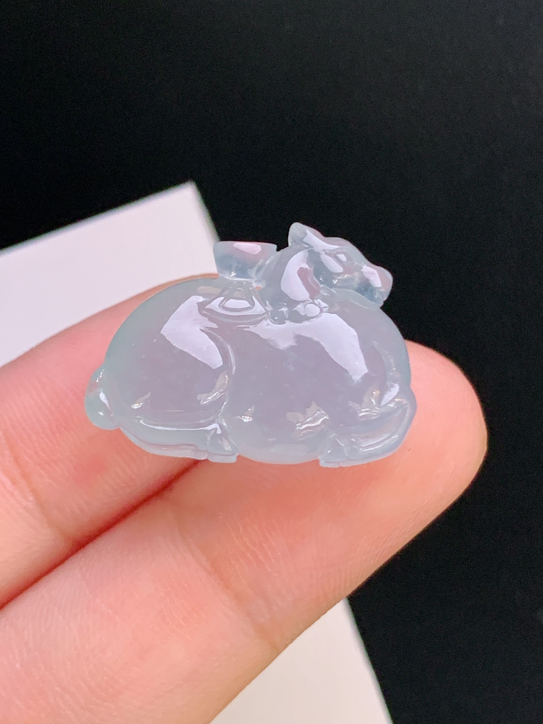 ️ 冰种马上有钱，胶感十足，雕工灵动，马到成功，裸石17.1-22.6-9.3 080916