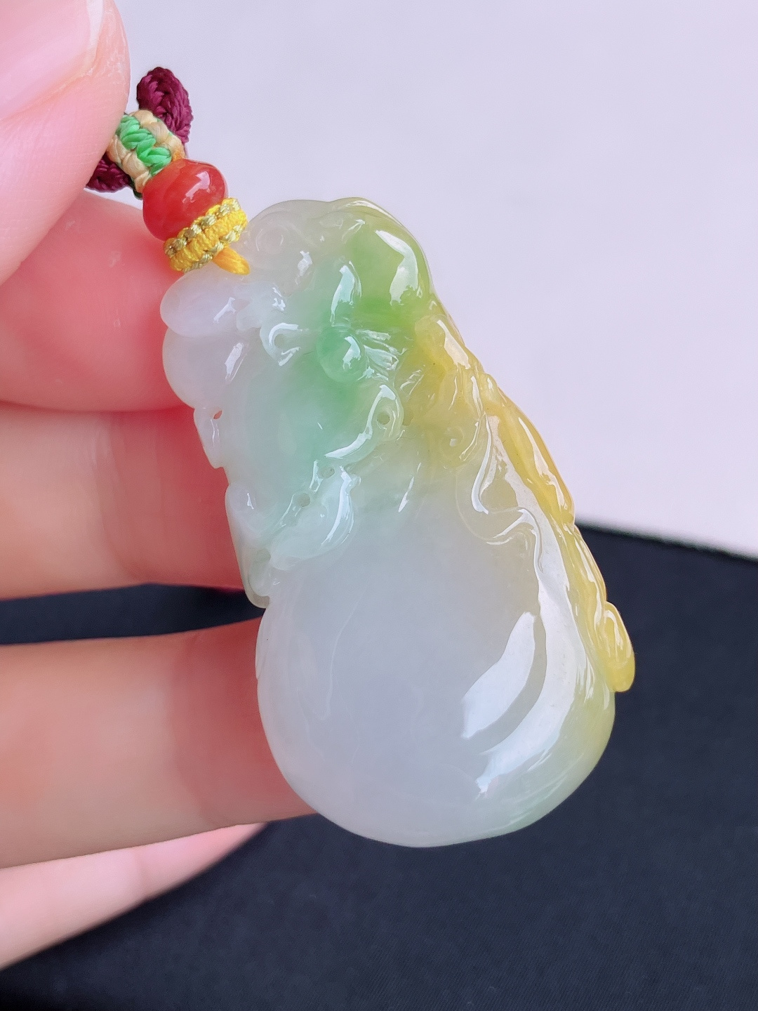 ️，三彩代代有福，特色，尺寸45.6/24.6/9.8/自然光实拍