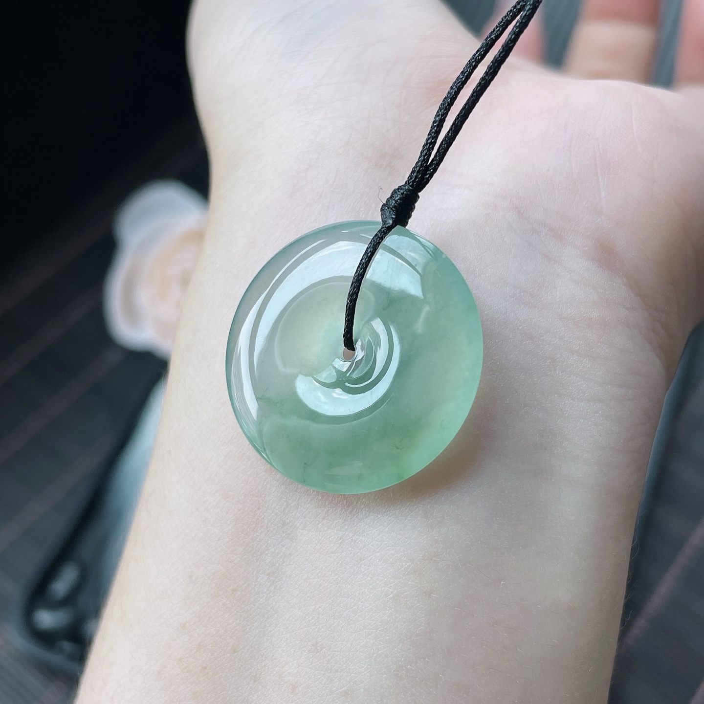 冰飘花平安扣 YJ3-145-27 尺寸：24.7-5.2，24.7-5.2