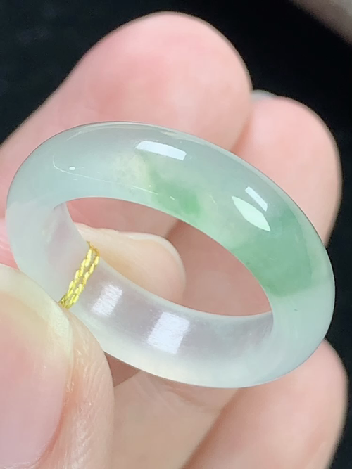 冰飘花戒指，无裂，内径尺寸16.3-5.6-3.0mm，11号手寸，j19lyg
