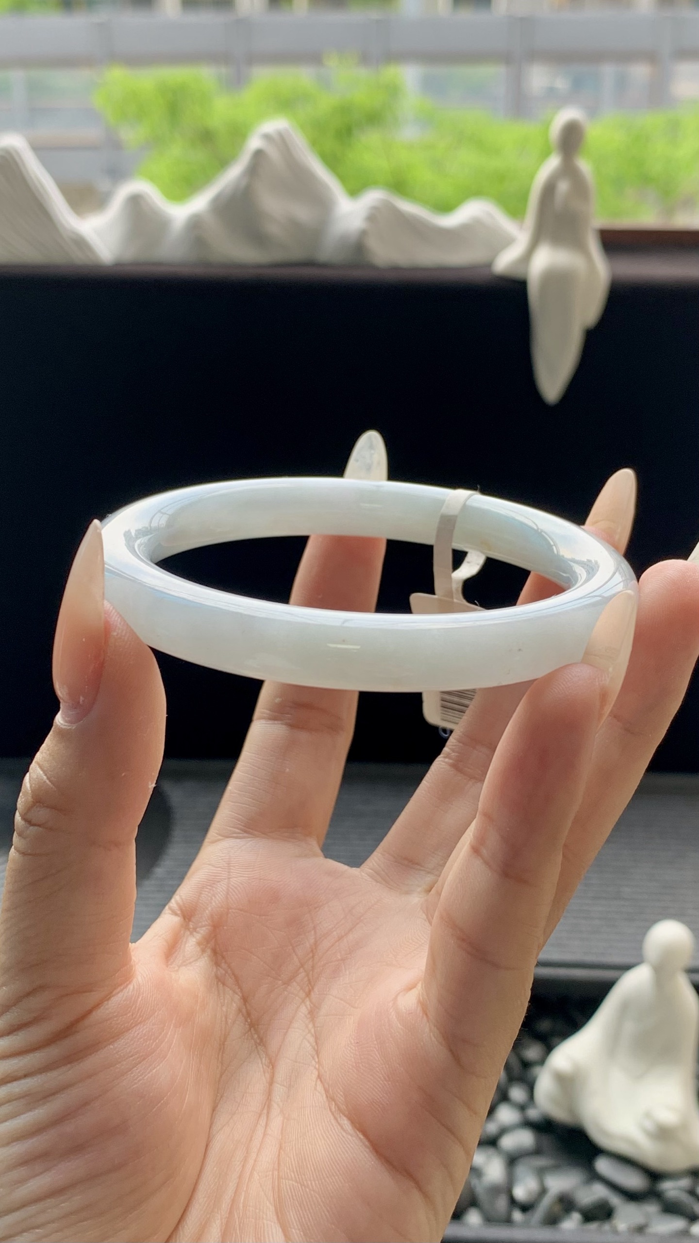 冰晴洒金圆条手镯成品 HYY-9453 尺寸：59-9-9.5