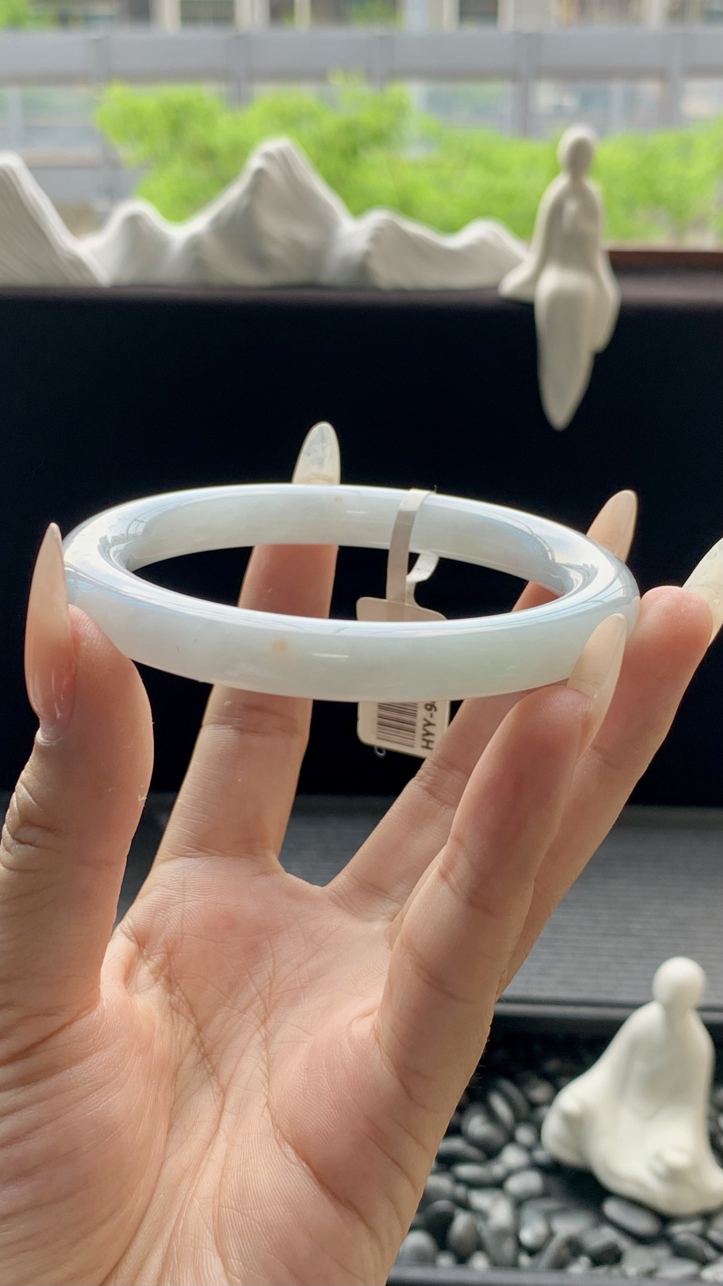 冰晴洒金圆条手镯成品 HYY-9453 尺寸：59-9-9.5