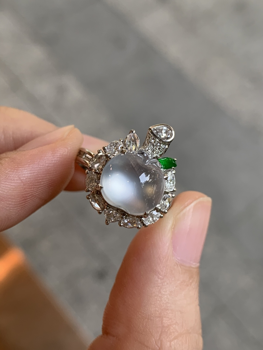 ️冰种戒指，无裂，18k金镶嵌，9.6-10-3.5