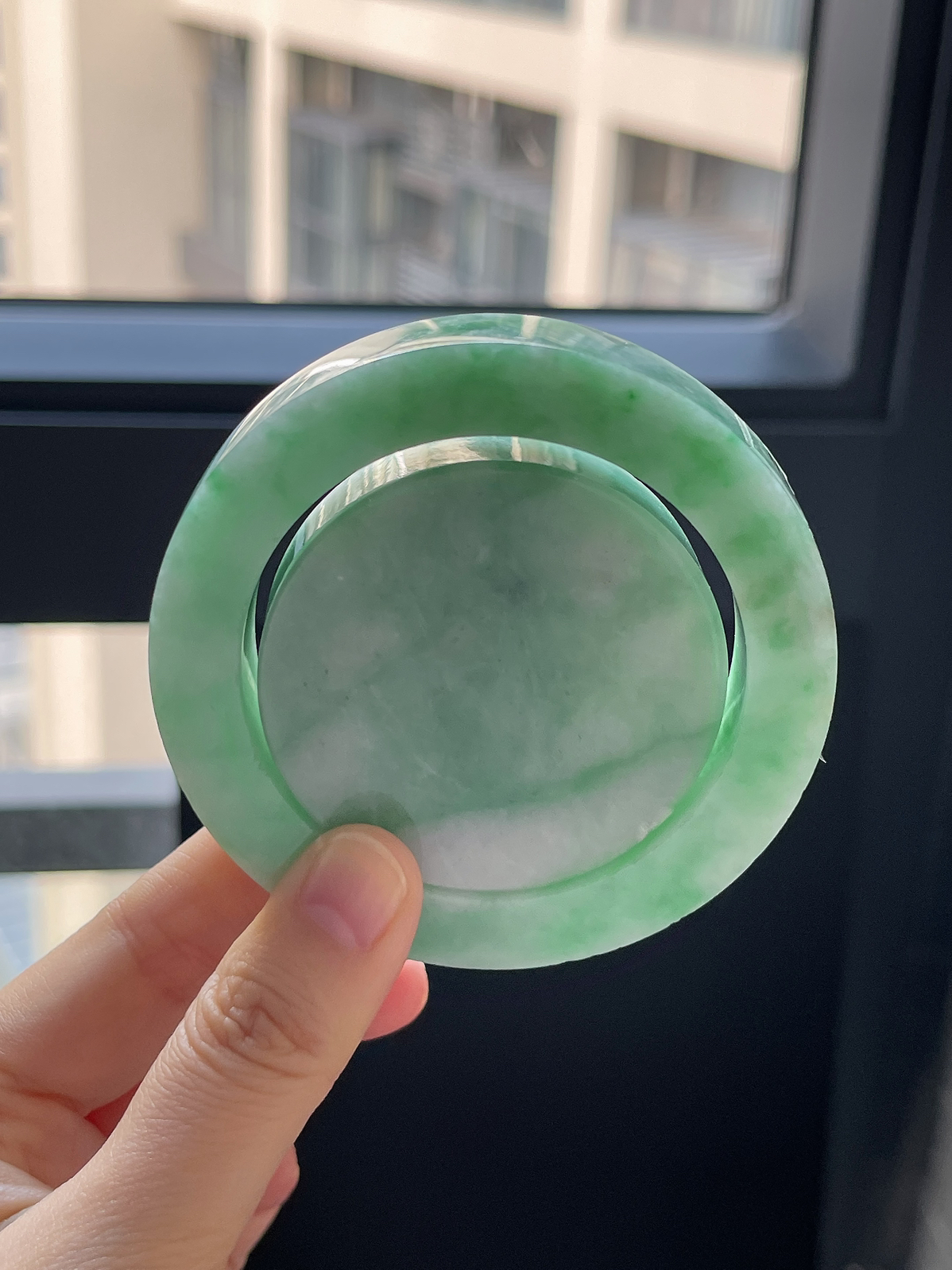 翡翠镯饼，⭕️正圈最大做58，最小做55