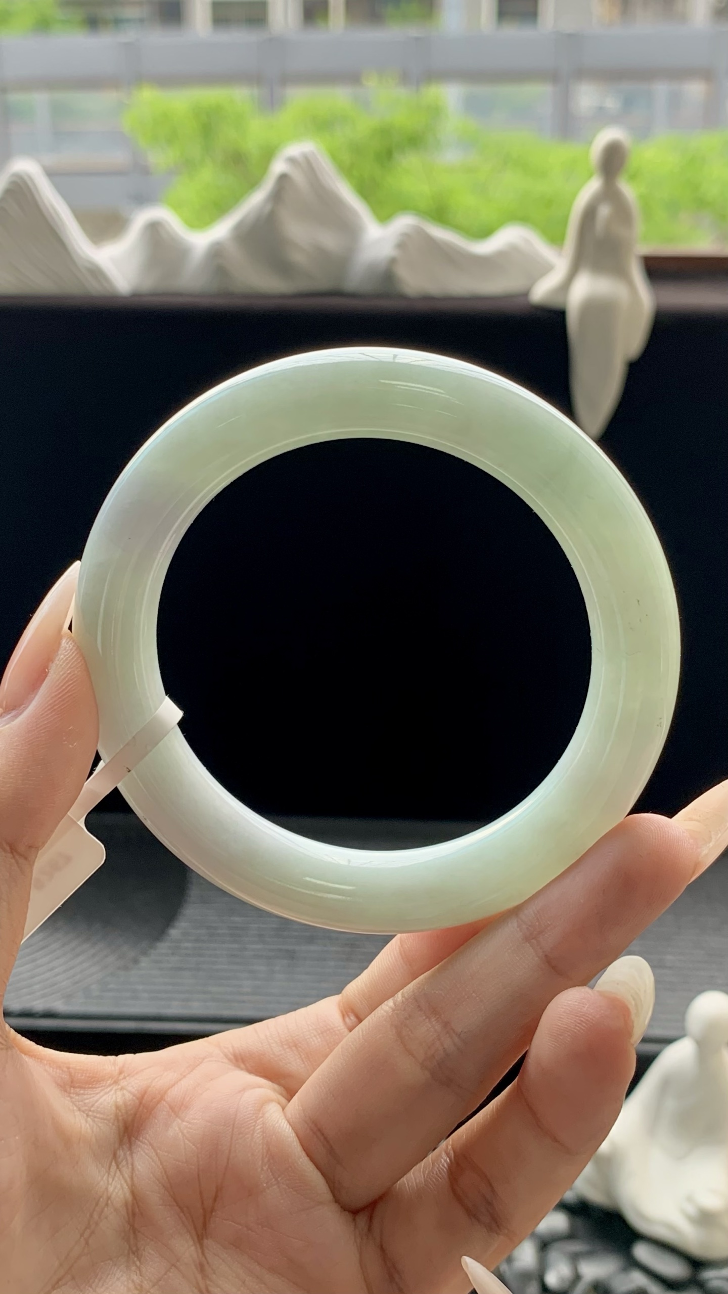 晴绿圆条圆条手镯成品 HYY-9267 尺寸：56-11-11
