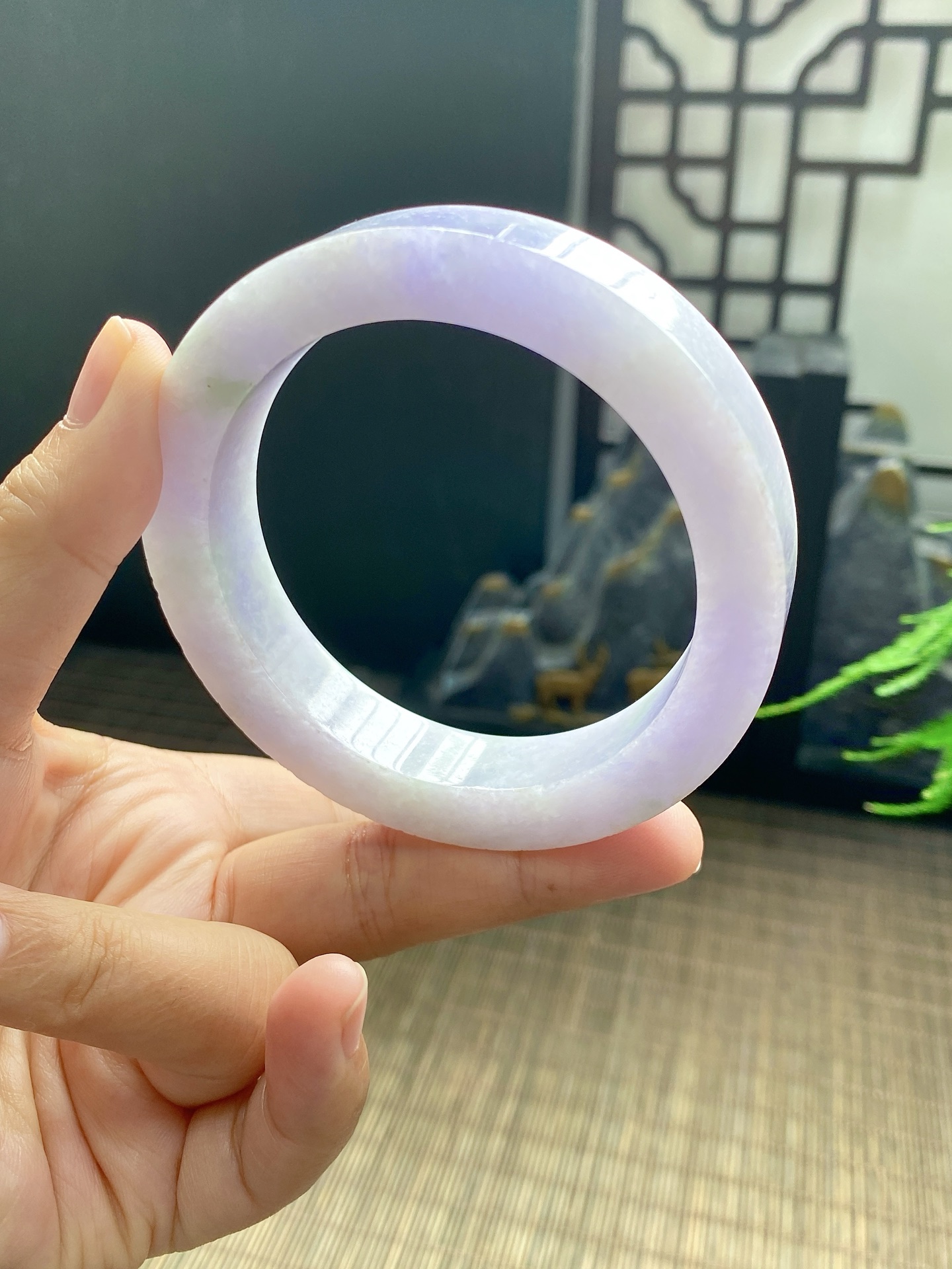 春彩手镯胚 尺寸56-75-14 编号JF1075-2
