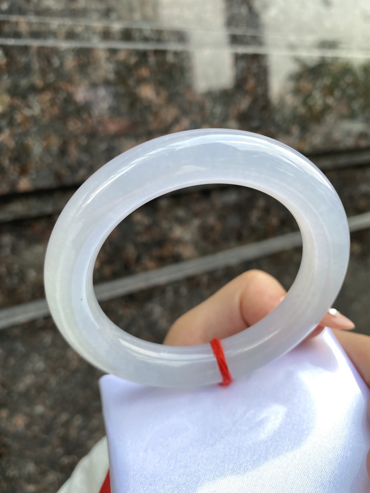 冰种圆条手镯 尺寸：55.6-11.7-11.3 0CSL260920