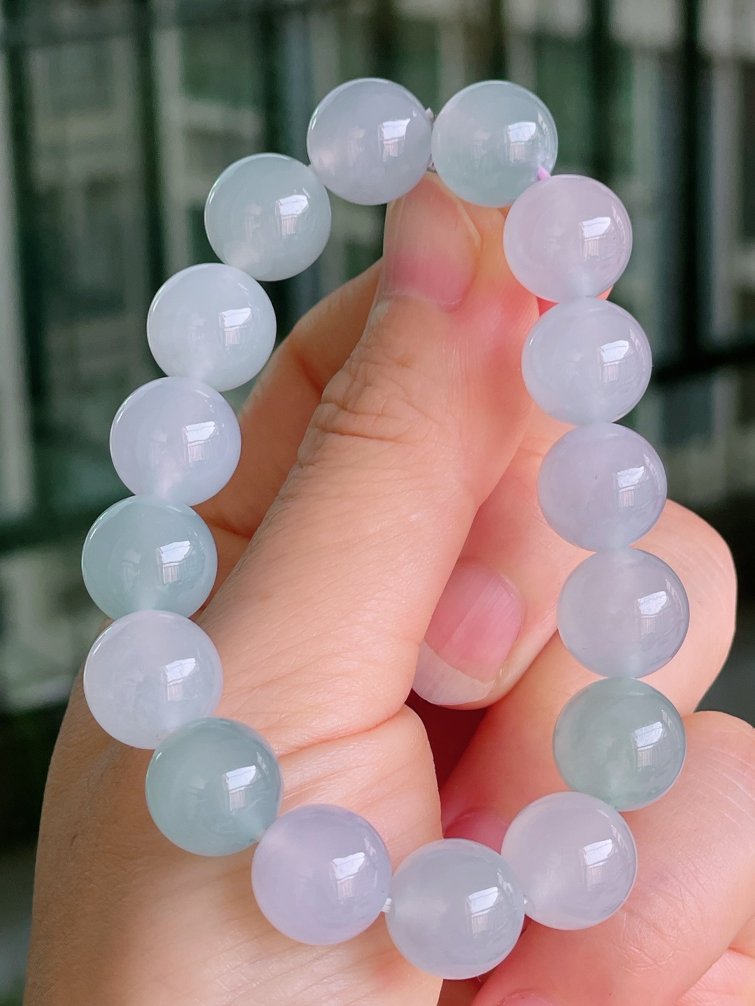 ️冰种手串，老种起光，细底通透，尺寸：12.5mm0920