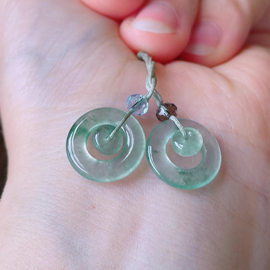 ️耳坠，老种起光，细底通透，尺寸：14.4/3mm0920