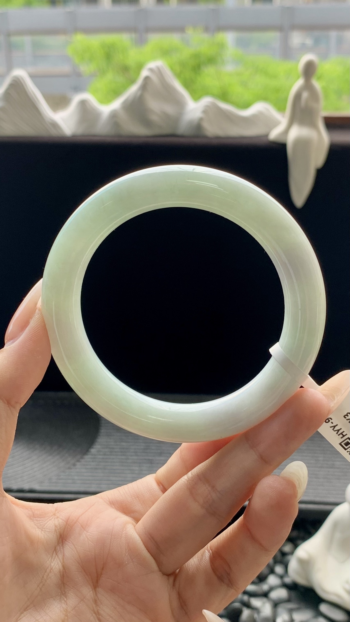 晴绿圆条圆条手镯成品 HYY-9267 尺寸：56-11-11