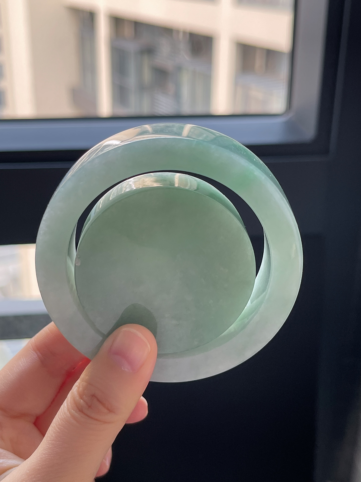 翡翠镯饼，⭕️正圈最大做57，最小做55.6