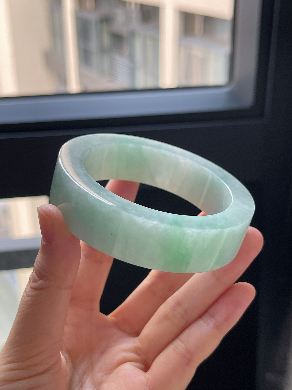 翡翠镯饼，⭕️正圈最大做57，最小做55.6