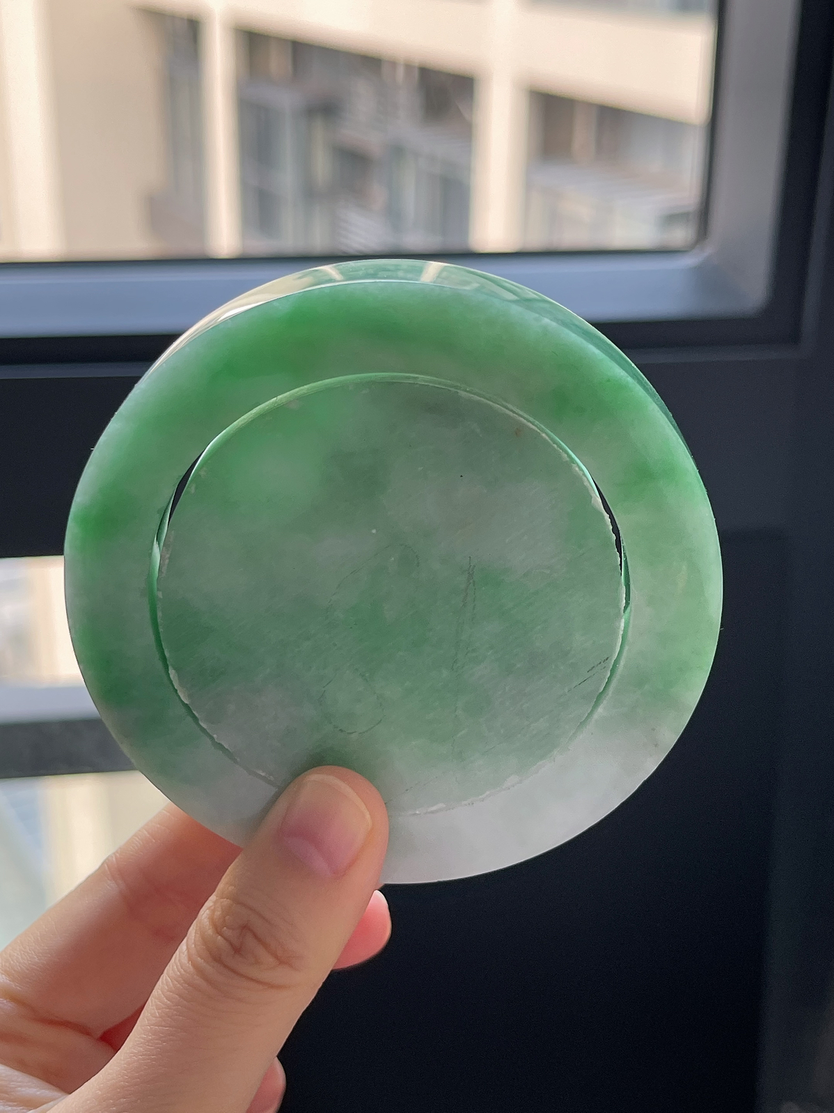 翡翠镯饼，⭕️正圈最大做64，最小做59.2