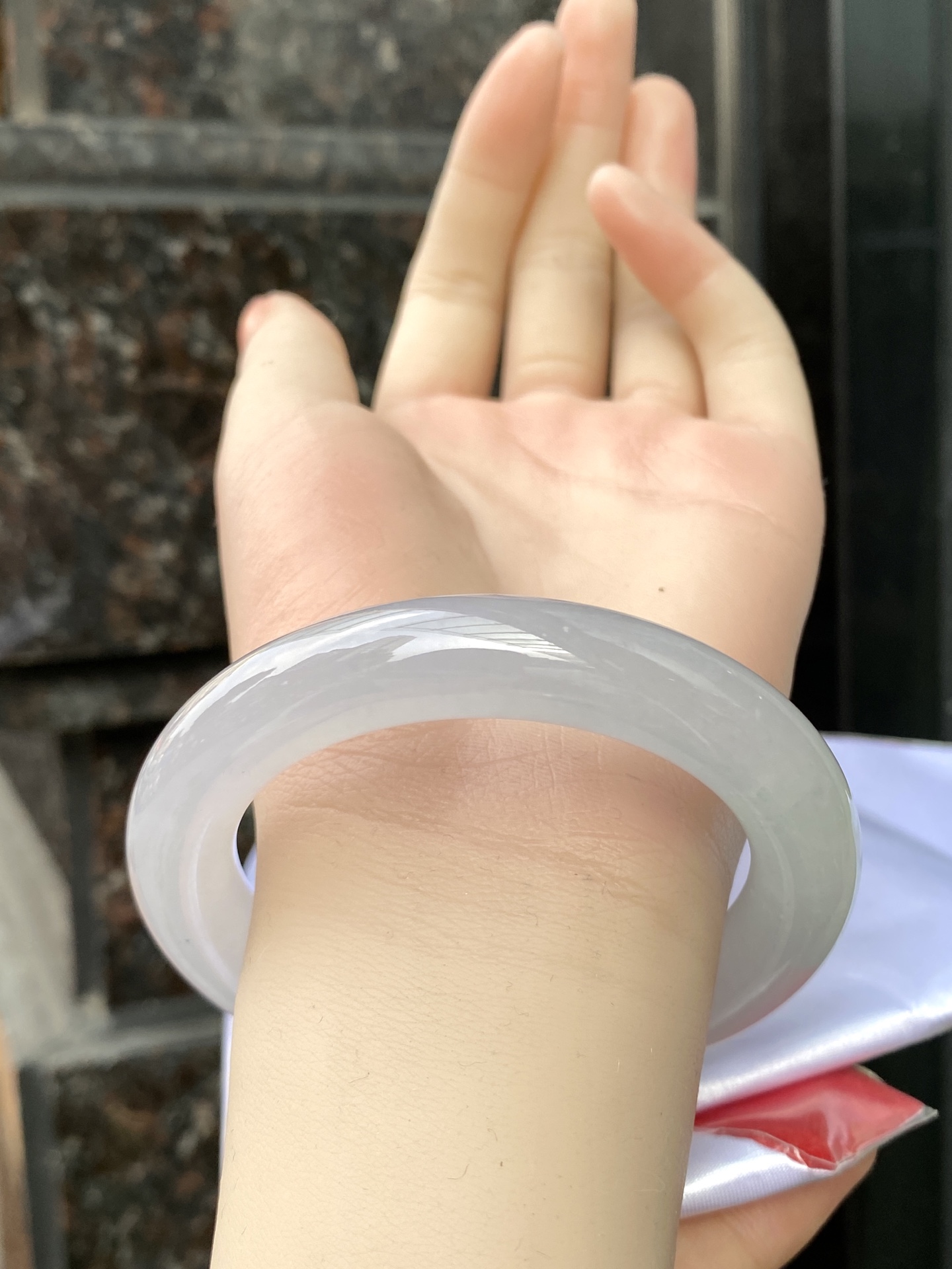 冰种圆条手镯 尺寸：55.6-11.7-11.3 0CSL260920